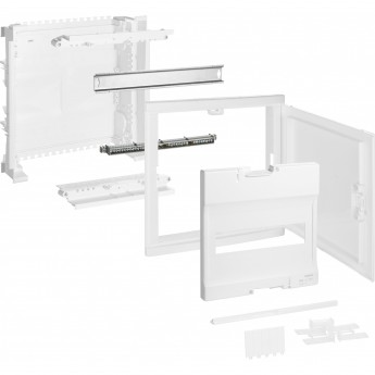 Щит встраиваемый LEGRAND Nedbox со скругленной дверью белой RAL 9010 1 рейка 12+2 модуля белый