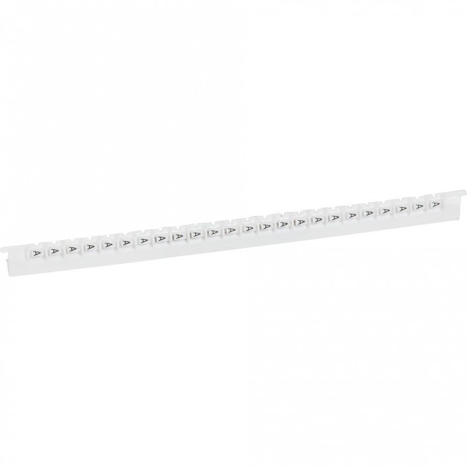 Маркер LEGRAND Memocab ширина 2,3 мм чёрная маркировка на белом фоне заглавная буква A 037826