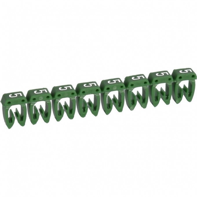 Маркер LEGRAND CAB 3 для кабеля 1,5-2,5 мм² цифра 5 зеленый 038225