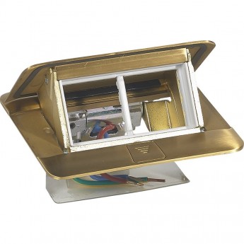 Выдвижной розеточный блок LEGRAND неукомплектованный IP 40 4 модуля латунь