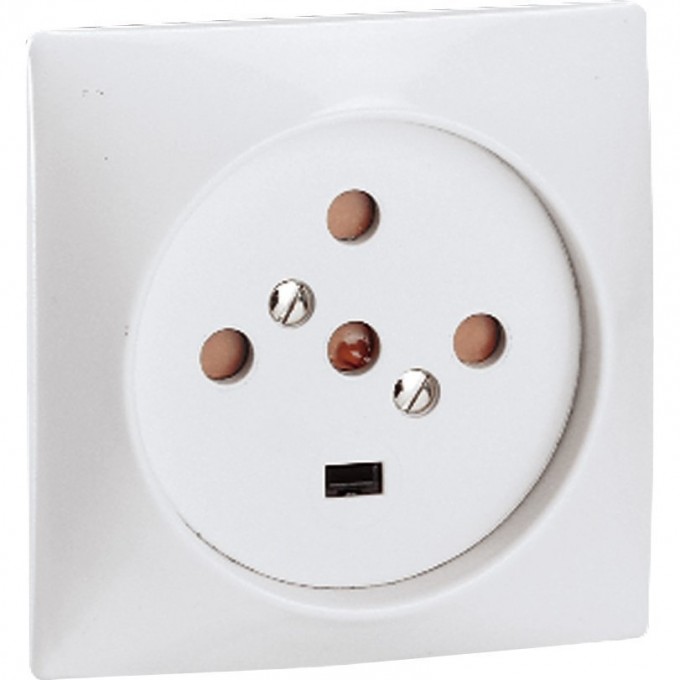 Розетка LEGRAND 3К+Н+З на винтах белый 055427