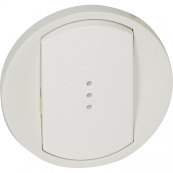 Лицевая панель LEGRAND Celiane выключатель/переключатель Кат. № 0 670 01/02/31/32 с подсветкой белый