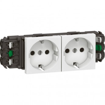 Розетка LEGRAND 2 x 2К+3 Mosaic для установки в кабель-канале автоматические клеммы стандартная белый