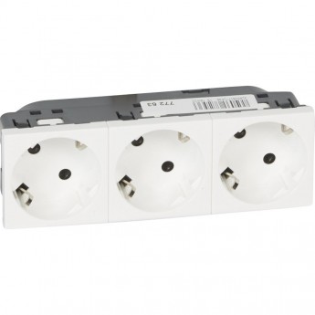 Розетка LEGRAND 3 x 2К+3 под углом 45° Программа Mosaic стандартная белый