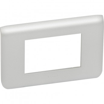 Рамка LEGRAND пластиковая Mosaic 3 модуля Алюминий