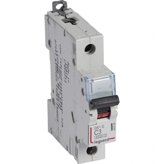 Автоматический выключатель LEGRAND DX³-E 6000 6 кА тип C 1П 230/400 В 3А 1 модуль белый 407258