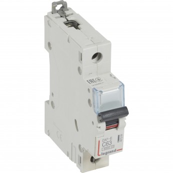 Автоматический выключатель LEGRAND DX³-E 6000 6 кА тип C 1П 230/400 В 63А 1 модуль белый