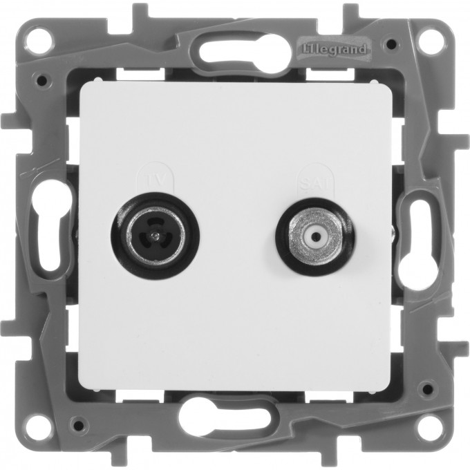 Розетка LEGRAND TV/SAT двухкабельная ETIKA белый 672257
