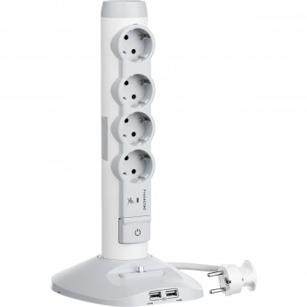 Стойка LEGRAND 2хusb+Microusb+4х(2к+З) белый