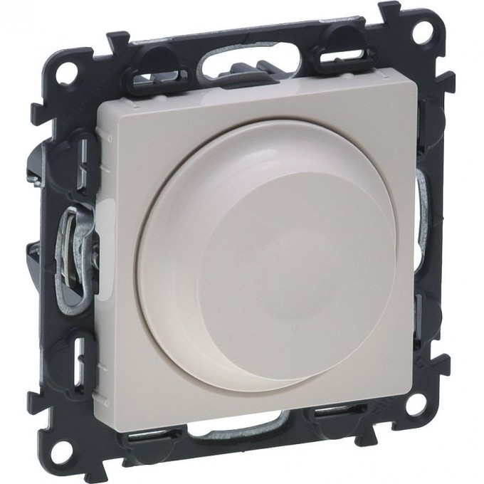 Светорегулятор LEGRAND Valena LIFE с поворотной ручкой универсальный 300Вт без нейтрали с лицевой панелью цвет слоновая кость 752560