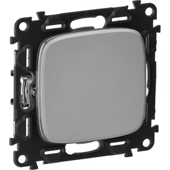 Выключатель LEGRAND Valena ALLURE 10АХ 250В с лицевой панелью безвинтовые зажимы алюминий 752901