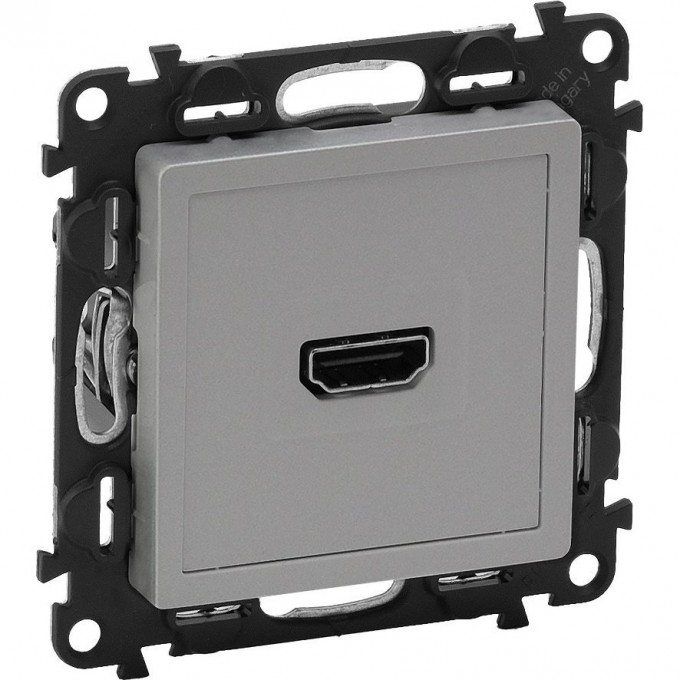 Розетка LEGRAND Valena LIFE для аудио/видео устройств HDMI Тип А с лицевой панелью алюминий 753371