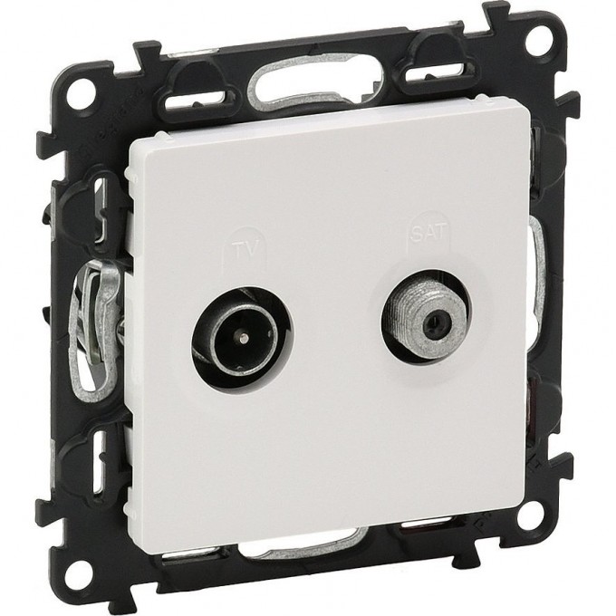 Розетка LEGRAND Valena LIFE оконечная TV-SAT 10дБ диапазоны 5-862МГц/950-2400 МГц с лицевой панелью белый 753462