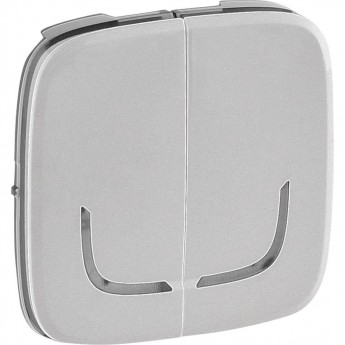 Лицевая панель LEGRAND Valena ALLURE MyHome Play Zigbee для выключателя-радиоприемника 2-канального алюминий