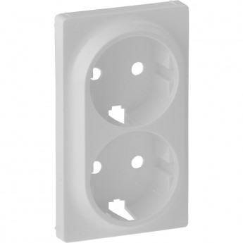 Лицевая панель LEGRAND Valena LIFE для двойной силовой розетки 2х2К+З белая