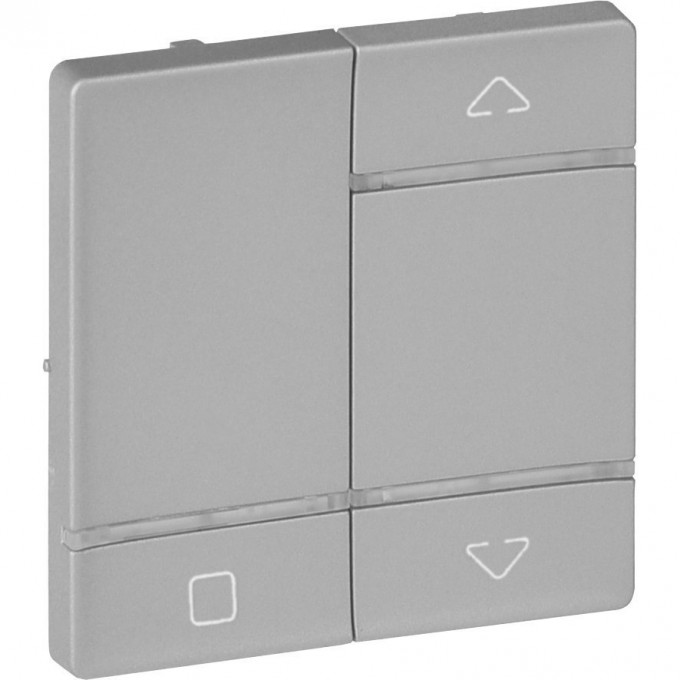 Лицевая панель LEGRAND Valena LIFE MyHome Play Zigbee для радиоуправляющего устройства управления жалюзи/рольставень алюминий 754834
