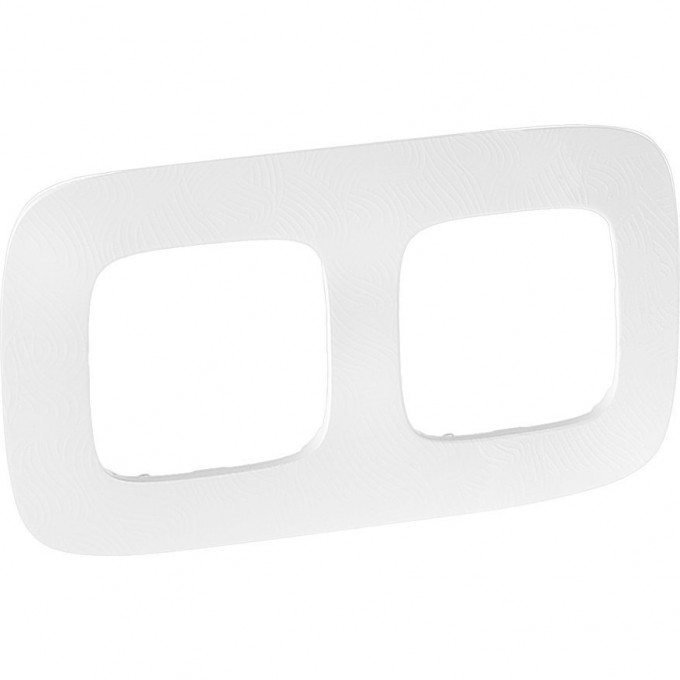 Рамка LEGRAND Valena ALLURE 2-постовая универсальная тиснение белое 754372