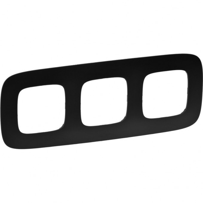 Рамка LEGRAND Valena ALLURE 3-постовая универсальная матовая черный 754403