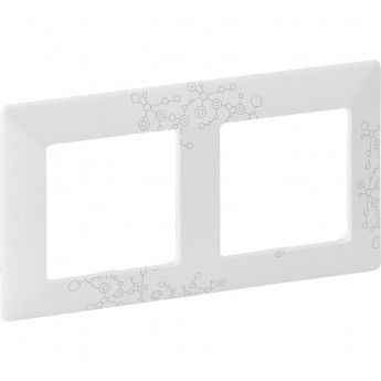 Рамка LEGRAND Valena LIFE "Эл Грей", 2-постовая универсальная, белый