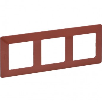 Рамка LEGRAND Valena LIFE "Терракота", 3-постовая универсальная, красный Рамка LEGRAND Valena LIFE "Терракота", 3-постовая универсальная, красный
