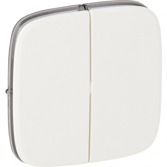 Лицевая панель LEGRAND Valena ALLURE для двухклавишного выключателя белая