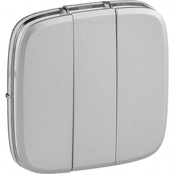 Лицевая панель LEGRAND Valena ALLURE для выключателя трехклавишного алюминий Лицевая панель LEGRAND Valena ALLURE для выключателя трехклавишного алюминий