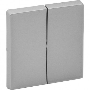 Лицевая панель LEGRAND Valena LIFE для двухклавишного выключателя алюминий