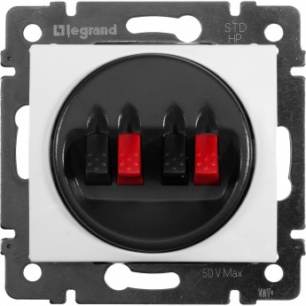 Розетка LEGRAND для колонок Valena двойная белый