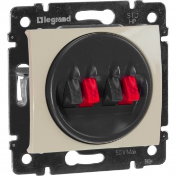 Розетка LEGRAND для колонок Valena двойная слоновая кость