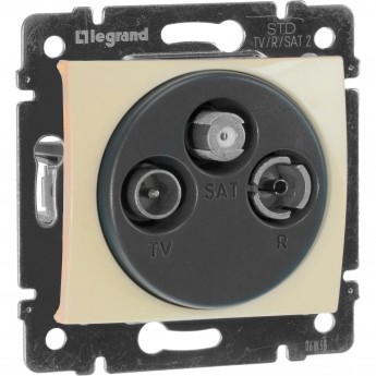 Розетка LEGRAND TV-FM-SAT Valena оконечная 10 дБ 2400 МГц слоновая кость