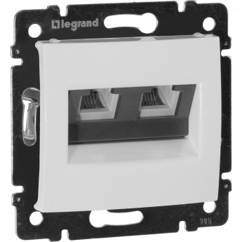 Телефонная розетка LEGRAND Valena RJ11 4 контакта 2 выхода белый