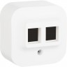 Адаптер LEGRAND Keystone Quteo для 1 или 2 розеток RJ45 IP 20 белый 782226