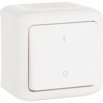 Выключатель LEGRAND Quteo двухполюсный 10 A 250 В IP 44 Белый
