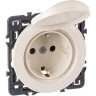 Розетка LEGRAND Celiane 2К+3 немецкого стандарта с защитной крышкой IP 44 слоновая кость SET-1-067153-02