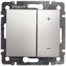 Кнопочный светорегулятор LEGRAND Valena 40-600 Вт/40-600 ВА алюминий 770274