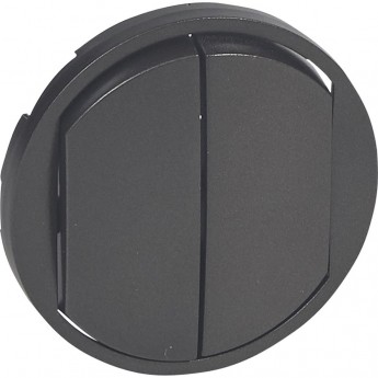 Лицевая панель LEGRAND Celiane для двухклавишных выключателей/переключателей и кнопок, графит