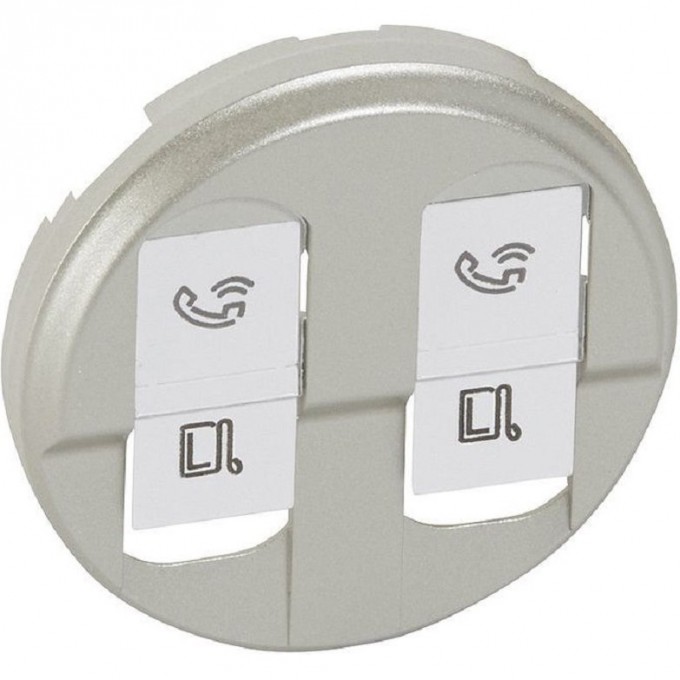 Лицевая панель LEGRAND Celiane двойной компьютерной розетки, титан 68552