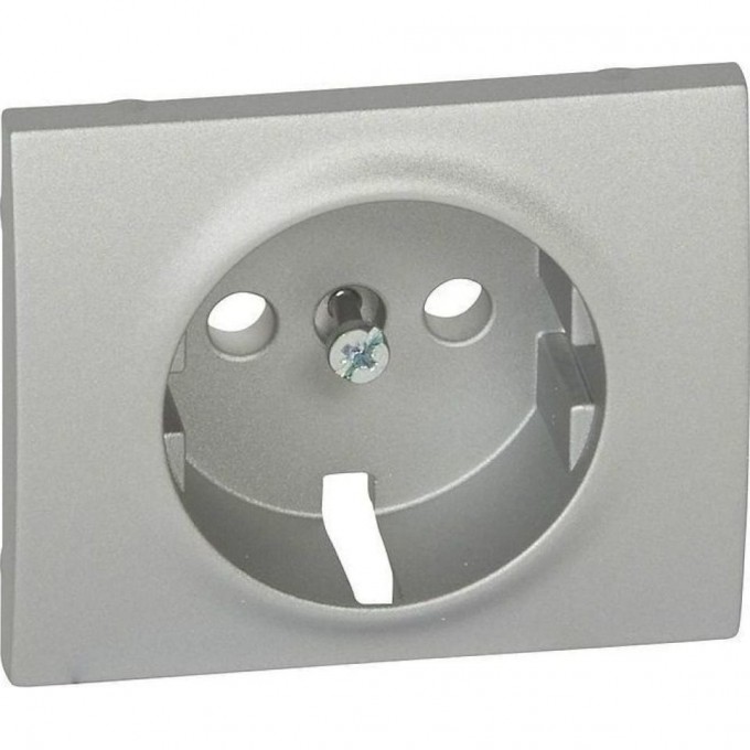 Лицевая панель LEGRAND Galea Life для розетки с землей 2К+З, алюминий 771320