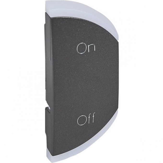 Лицевая панель LEGRAND MyHome SCS 1М "ON-OFF" правая, графит 64881