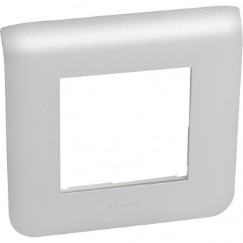 Рамка 2 модуля LEGRAND Mosaic, алюминий