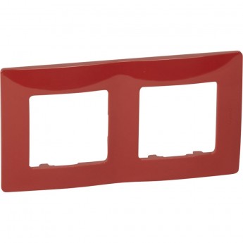 Рамка LEGRAND Etika 2 поста красный