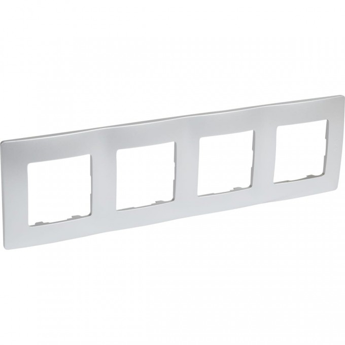 Рамка LEGRAND Etika 4 поста алюминий 672554