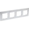 Рамка LEGRAND Etika 4 поста алюминий 672554