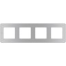 Рамка LEGRAND INSPIRIA 4 поста алюминий 673962