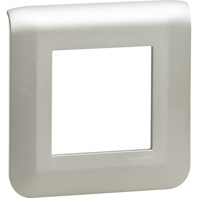 Рамка LEGRAND MOSAIC 2 модуля - алюминий 079302L