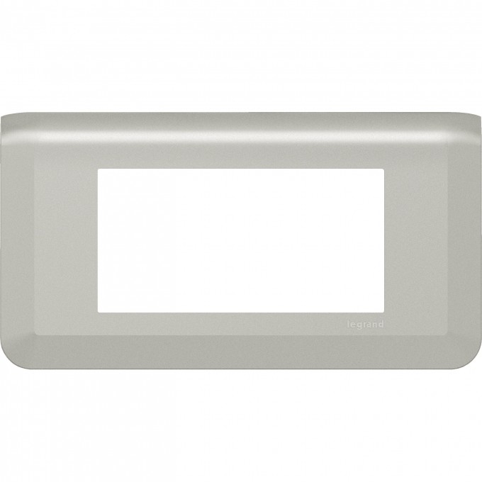 Рамка LEGRAND MOSAIC 4 модуля - алюминий 079314L