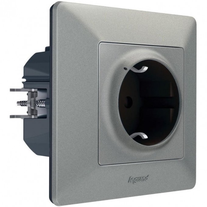 Умная розетка LEGRAND Valena Life with NETATMO 2К+З 16А 230В, алюминий 752394