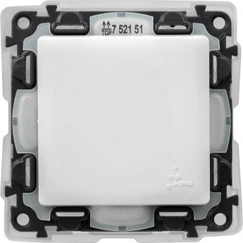 Выключатель LEGRAND Valena LIFE IP44 10АХ 250В с лицевой панелью безвинтовые зажимы белый Выключатель LEGRAND Valena LIFE IP44 10АХ 250В с лицевой панелью безвинтовые зажимы белый