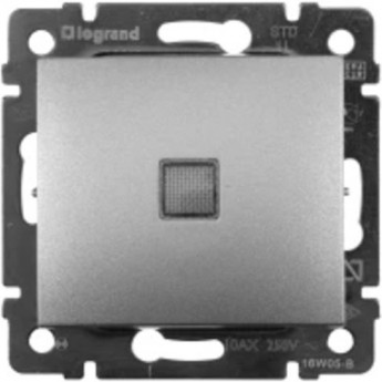 Переключатель LEGRAND Valena на два направления с подсветкой 10 A 250 В алюминий Переключатель LEGRAND Valena на два направления с подсветкой 10 A 250 В алюминий