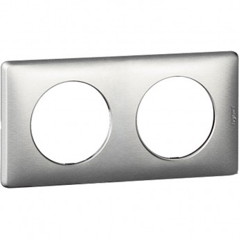 Рамка LEGRAND Celiane металлик 2 поста титан